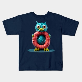 Cute Monster for Kids Alphabet Letter O Funny Back to School Kids T-Shirt